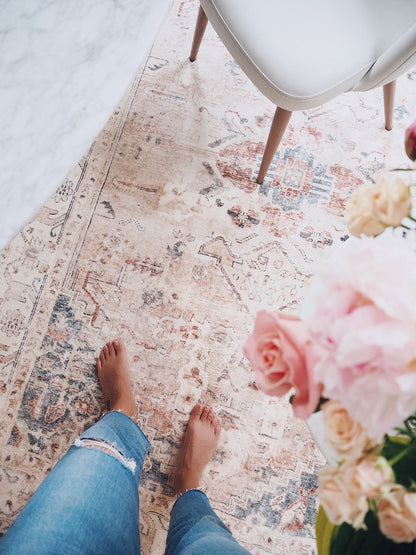 Rosette Rug | Clay & Ivory