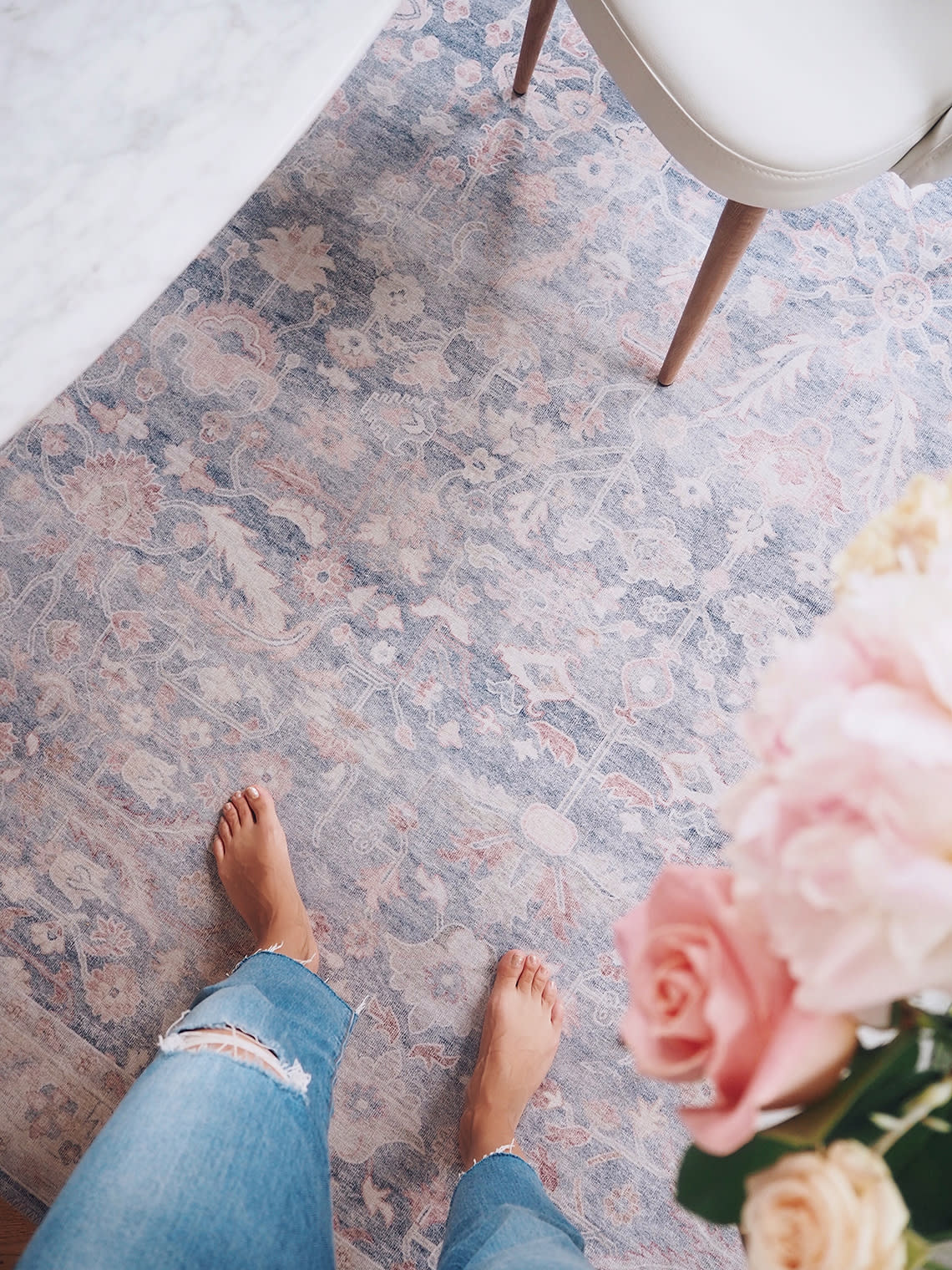 Hathaway Rug | Floral Denim