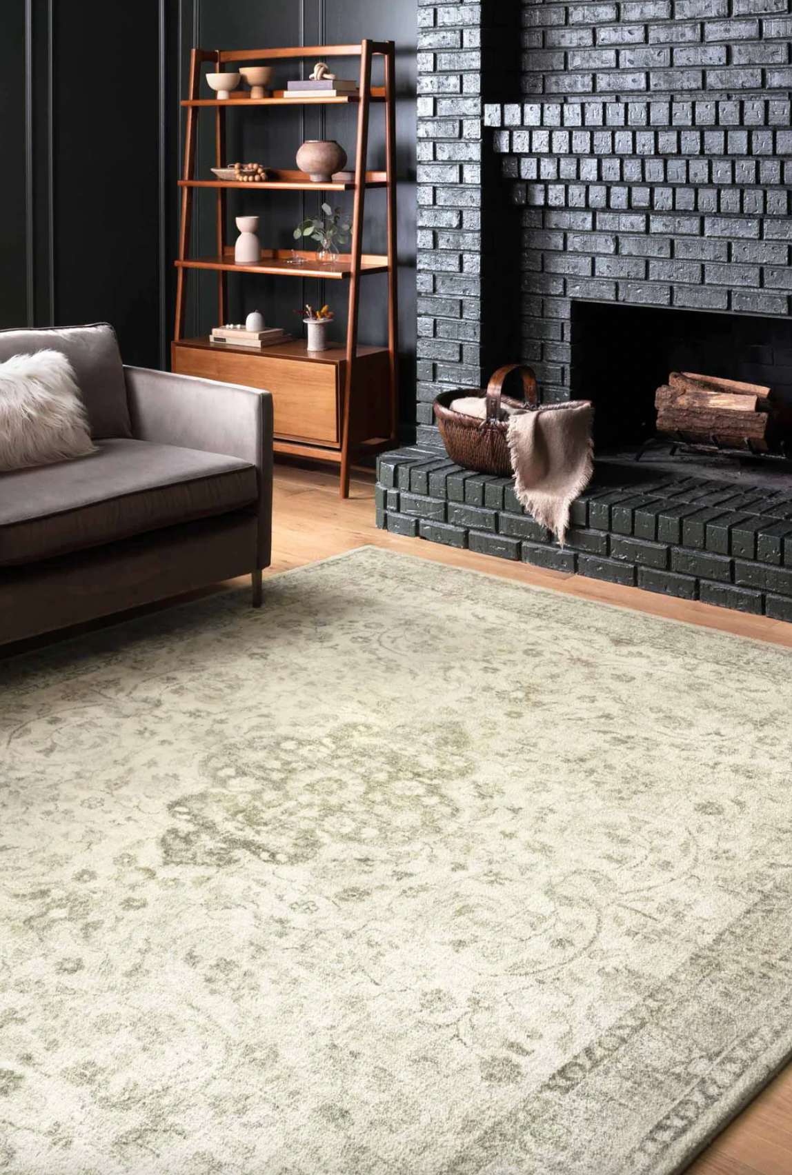 Rosette Rug | Silver &amp; Ivory