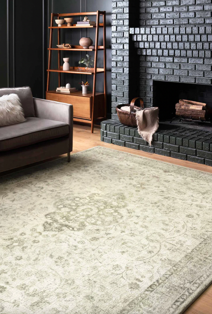 Rosette Rug | Silver &amp; Ivory