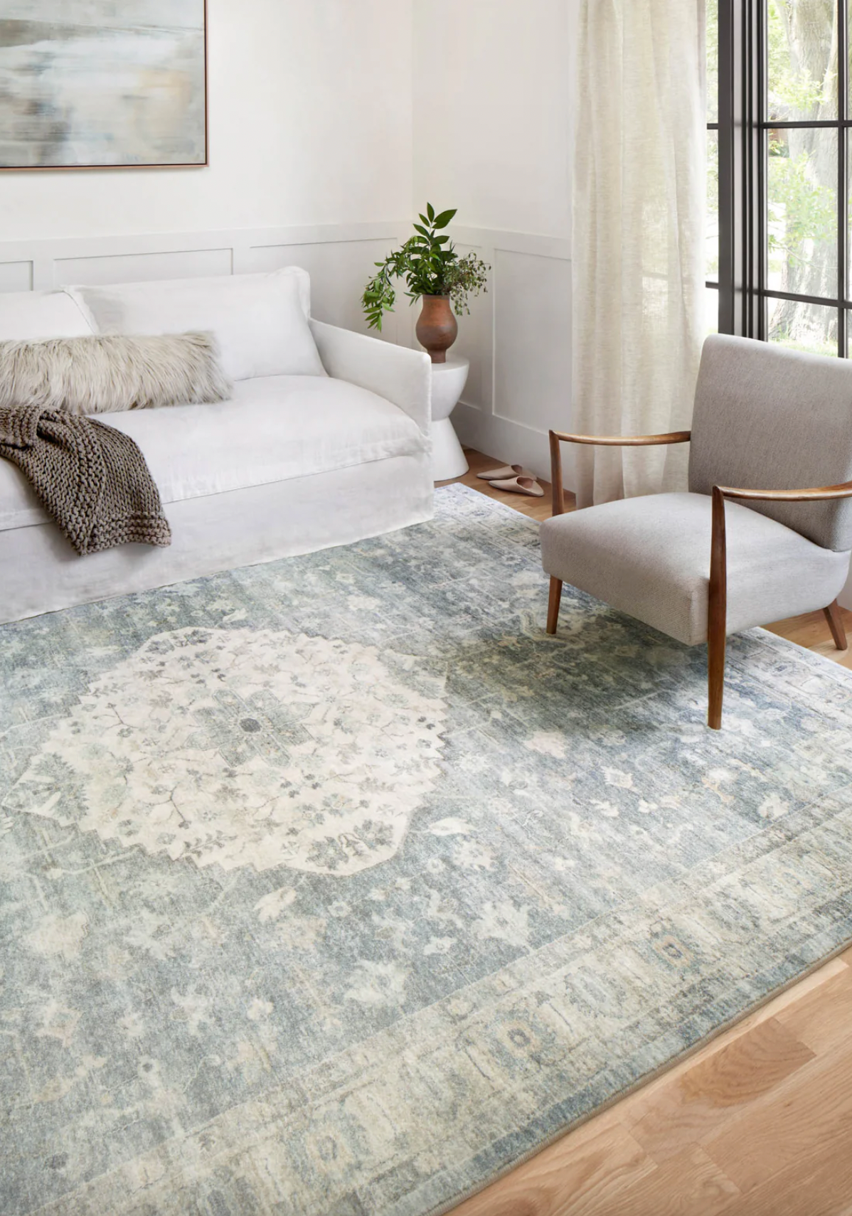 Rosette Rug | Denim &amp; Fog