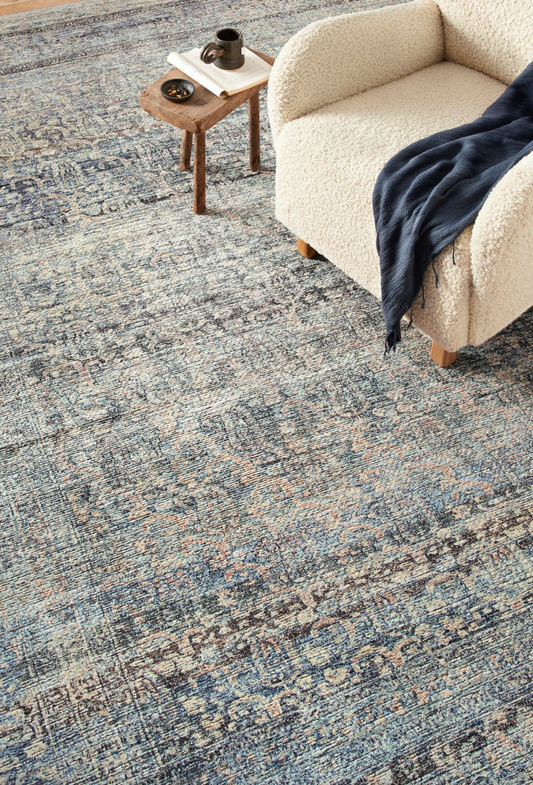 Billie Denim & Blush Rug
